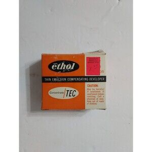 Ethol Thin Emulsion Compensating Developer 3 Glass Bottles NEW OLD STOCK